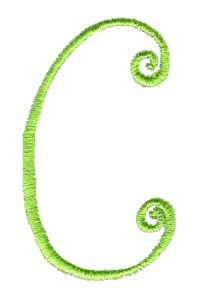 Swirly Alphabet Capital C