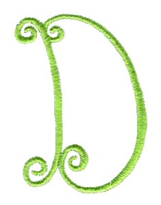 Swirly Alphabet Capital D