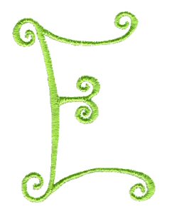Swirly Alphabet Capital E