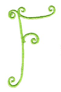 Swirly Alphabet Capital F