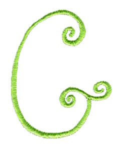 Swirly Alphabet Capital G