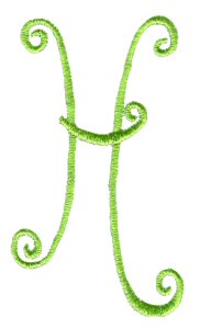 Swirly Alphabet Capital H