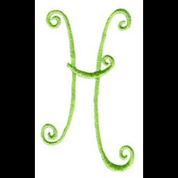 Swirly Alphabet Capital H
