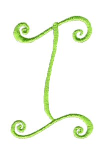 Swirly Alphabet Capital I