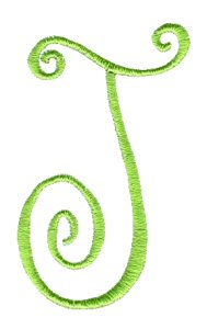 Swirly Alphabet Capital J