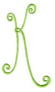 Swirly Alphabet Capital K