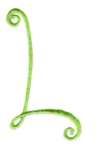 Swirly Alphabet Capital L