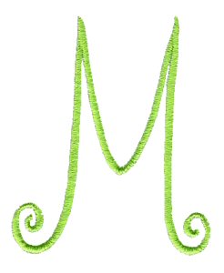 Swirly Alphabet Capital M