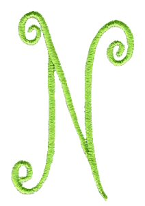 Swirly Alphabet Capital N