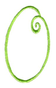 Swirly Alphabet Capital O