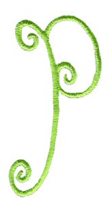 Swirly Alphabet Capital P