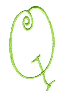 Swirly Alphabet Capital Q
