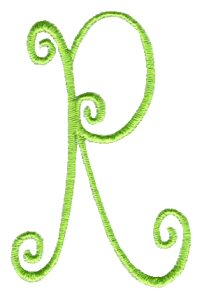 Swirly Alphabet Capital R