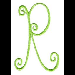 Swirly Alphabet Capital R