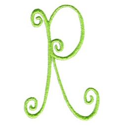 Diy Swirled Letter R Swirly Alphabet Embroidery Designs - Bunnycup Embroidery