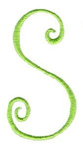 Swirly Alphabet Capital S