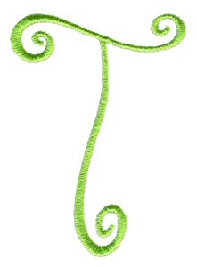 Swirly Alphabet Capital T