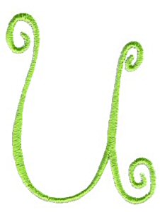 Swirly Alphabet Capital U