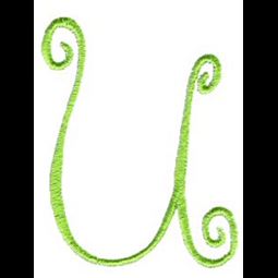 Swirly Alphabet Capital U