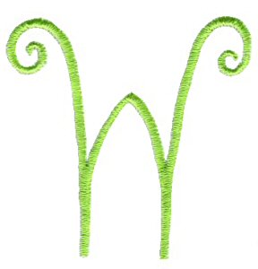 Swirly Alphabet Capital W