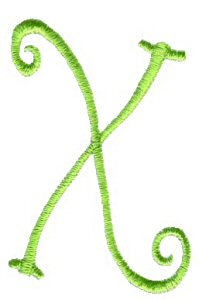Swirly Alphabet Capital X