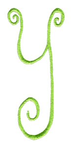 Swirly Alphabet Capital Y
