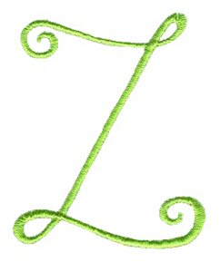 Swirly Alphabet Capital Z