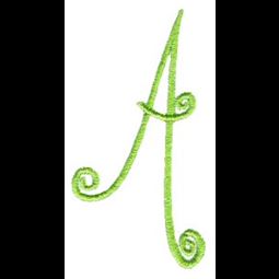 Swirly Alphabet Capital A