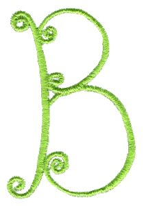 Swirly Alphabet Capital B