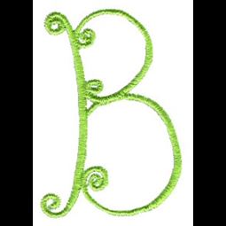 Swirly Alphabet Capital B
