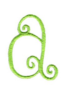 Swirly Alphabet Lower Case a