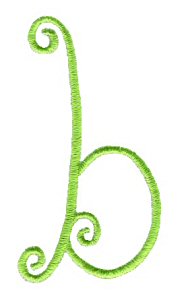 Swirly Alphabet Lower Case b