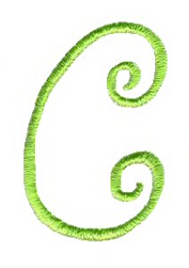 Swirly Alphabet Lower Case c
