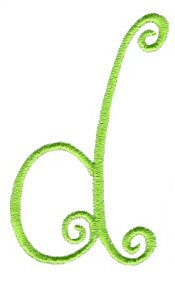 Swirly Alphabet Lower Case d