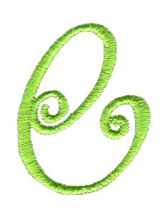 Swirly Alphabet Lower Case e