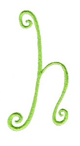 Swirly Alphabet Lower Case h