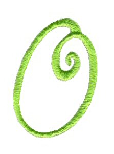 Swirly Alphabet Lower Case o