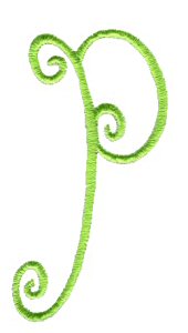 Swirly Alphabet Lower Case p