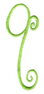 Swirly Alphabet Lower Case q