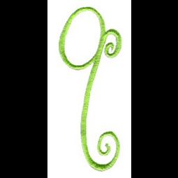 Swirly Alphabet Lower Case q