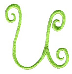 Swirly Alphabet Lower Case u