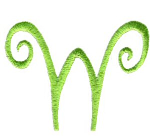 Swirly Alphabet Lower Case w