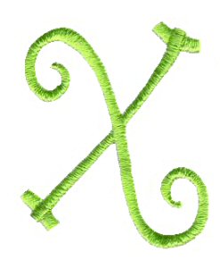 Swirly Alphabet Lower Case x