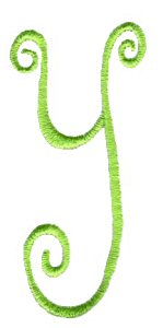 Swirly Alphabet Lower Case y