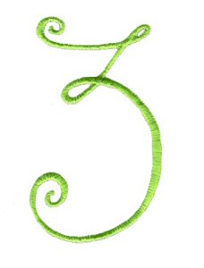Swirly Alphabet Number 3