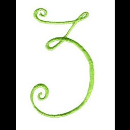 Swirly Alphabet Number 3