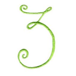 Swirly Alphabet Number 3