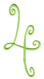 Swirly Alphabet Number 4