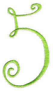 Swirly Alphabet Number 5