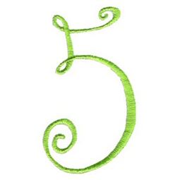 Swirly Alphabet Number 5